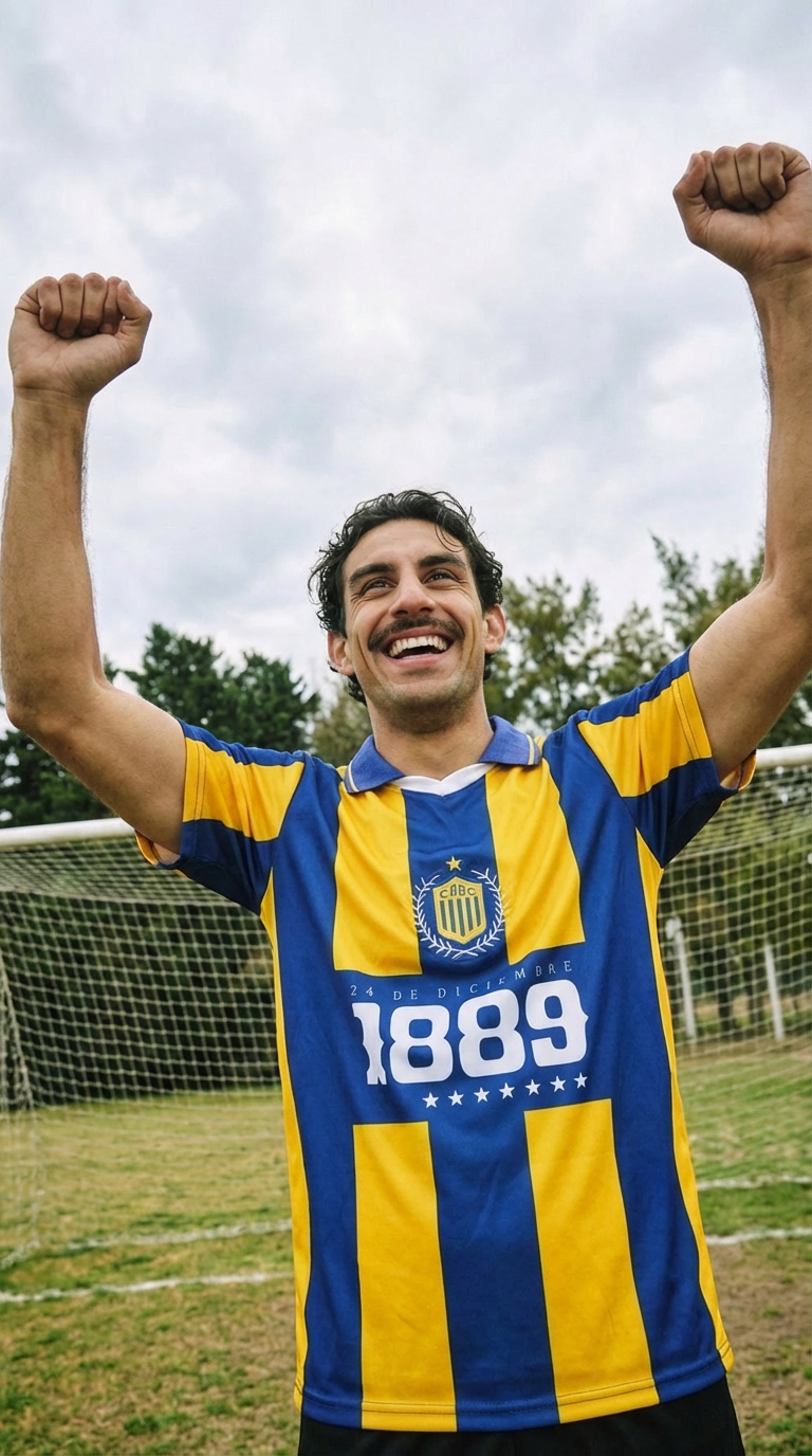Usuario con camiseta Rosario Central en estadio