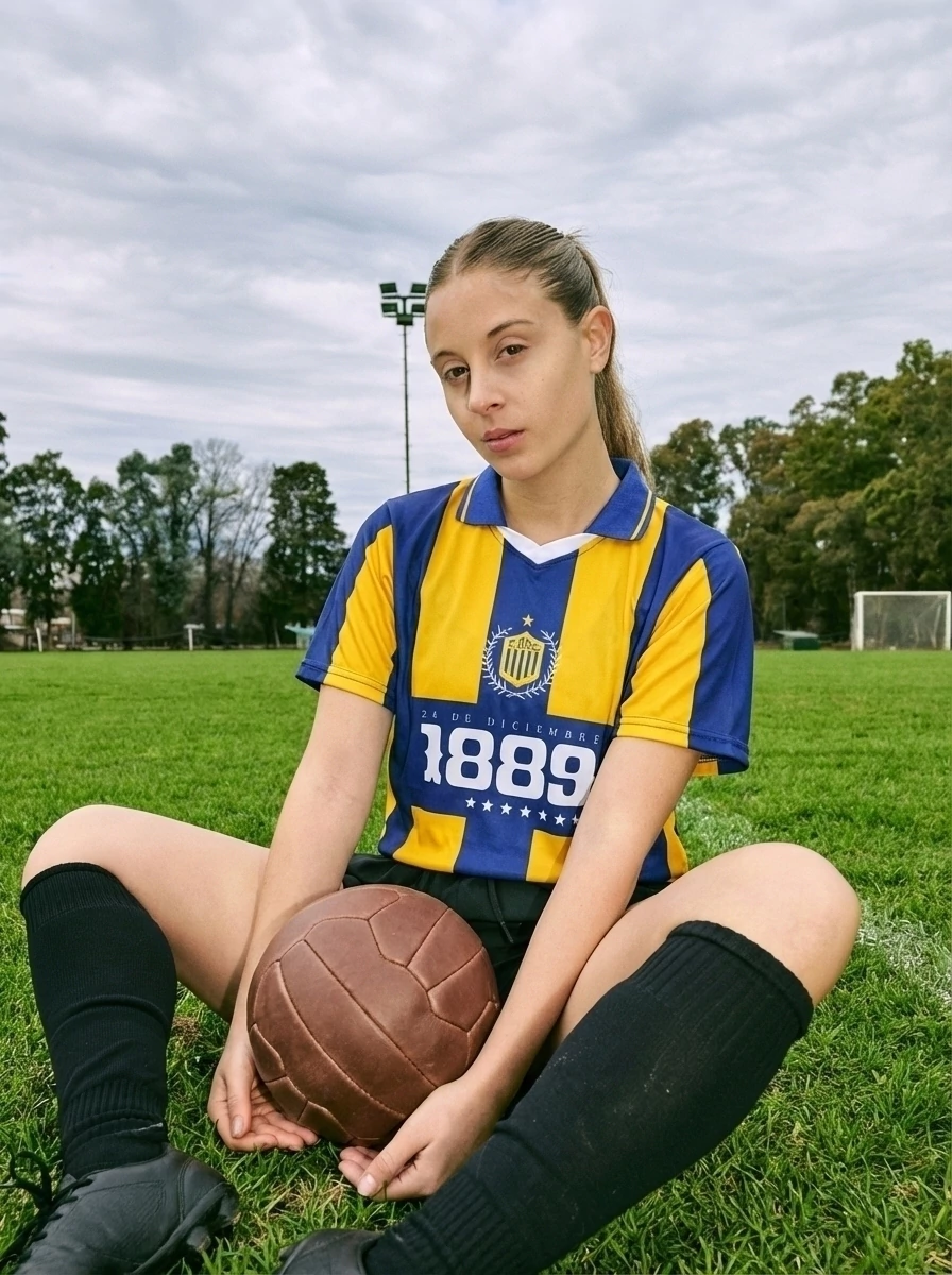 Usuario detrás de red con camiseta Rosario Central