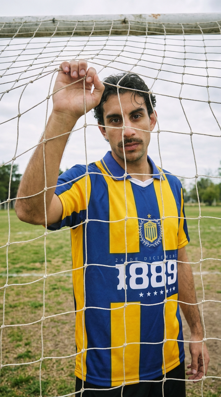 Usuario celebrando con camiseta Rosario Central