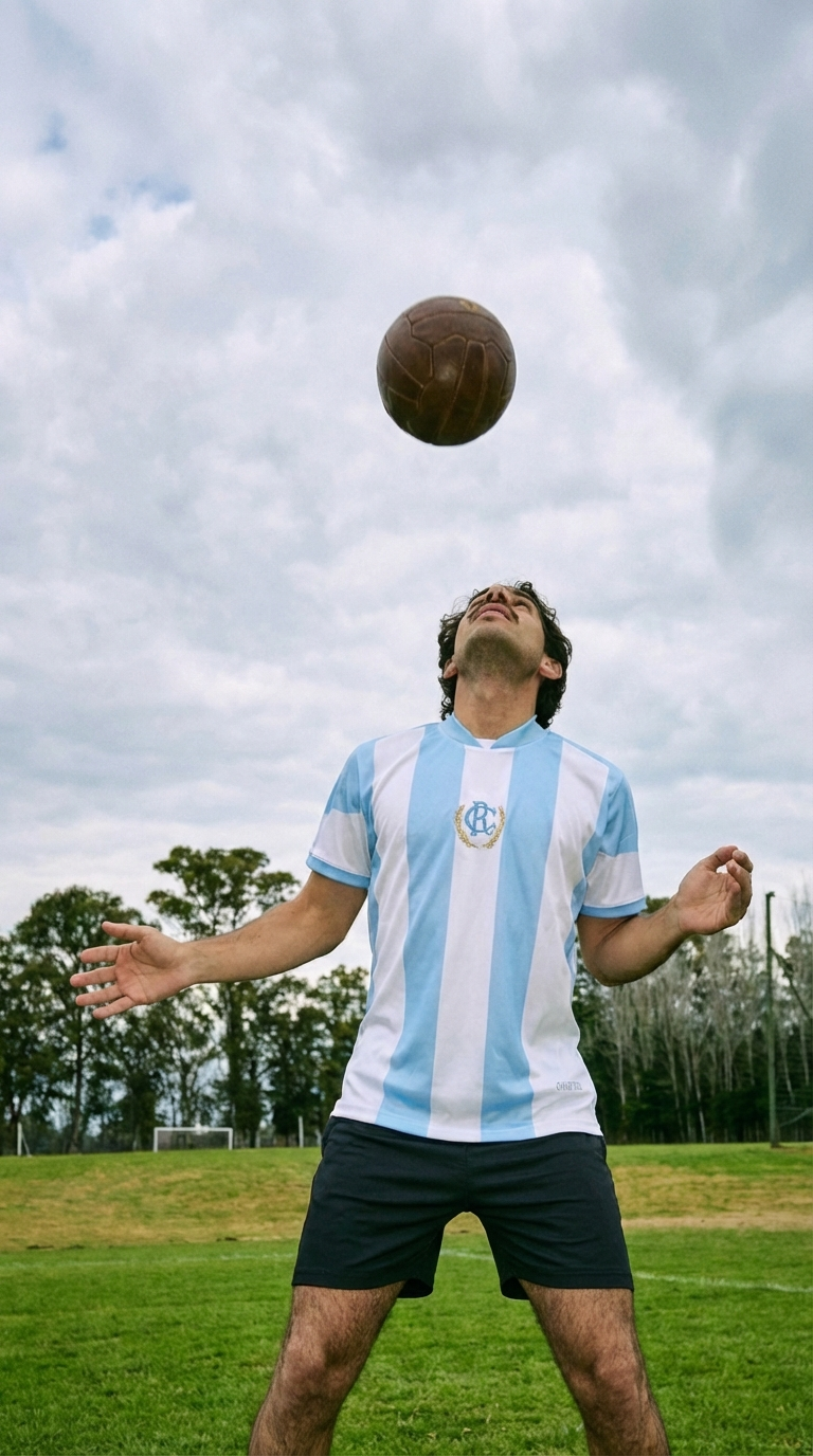 Usuario celebrando con camiseta Rosario Central