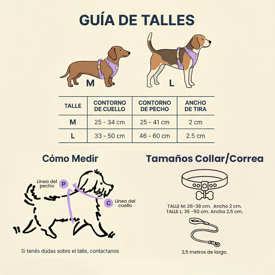 Guía de talles HUDI Walk